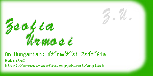 zsofia urmosi business card